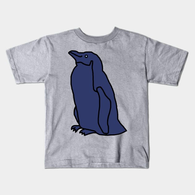 Blue Penguin Kids T-Shirt by ellenhenryart